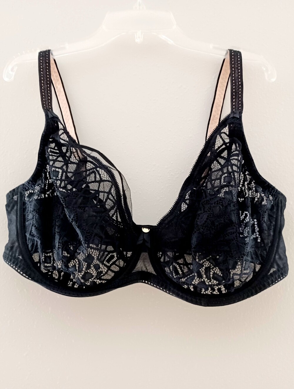 Freya Black Lace Underwire Bra, Size 38G - Picture 1 of 14
